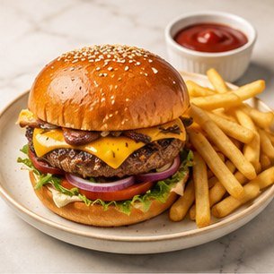 Golden Burger Meal dish